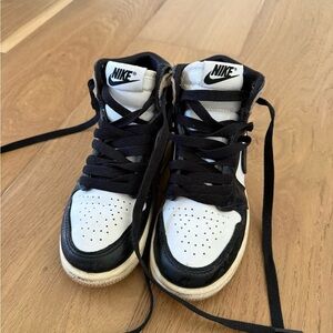 Nike Kids Black and White High-Top Sneakers